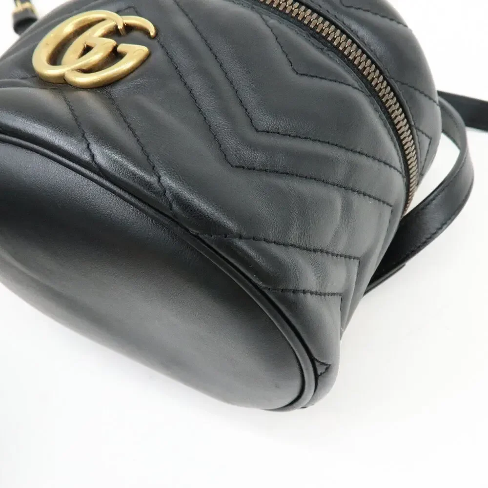Gucci GG Marmont Calfskin Cosmetic Case Black
